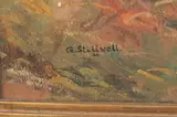 Charles B. Stillwell, Greeting the Carriage Arriving at a Roadside Inn, Oil on canvas laid on masonite