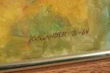 Honey W. Kurlander, Orange and Red Flowers, Oil on canvas