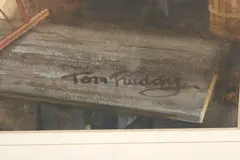 Tom Purddy, Winter Sled in the Hay Barn, Watercolor