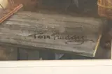 Tom Purddy, Winter Sled in the Hay Barn, Watercolor