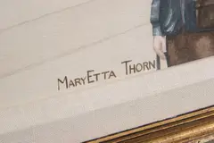 Mary Etta Thorn, London Street View, Watercolor