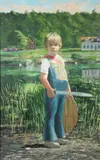 Daniel O'Sullivan, Michael Outside, Oil on canvas