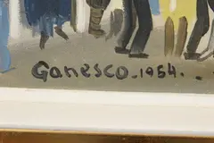 Alexandre Ganesco, Le 14 Juillet, Oil on canvas