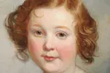 William Keighley Briggs, Portrait of Child with Rabbits, Oil on canvas