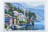 Howard Behrens, IMPRESSIONS OF LAKE COMO serigraph, image size 23 x 32 inches, Sold with Behrens "Capri del Mar" open edition poster print