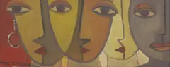 Fidel Oyiogu, Untitled, oil on canvas 25 x 60cm