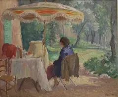 Untitled by Ethelbert White, oil on canvas 60 x 73cm, sold Apr 2024