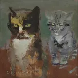 Frederick Cuming, Untitled, oil on board 21 x 21cm