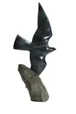 Nick Bibby, Untitled, Peregrine falcon in flight bronze with green and blue patination