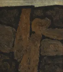 Prunella Clough, Untitled, oil on board 38 x 34cm Provenance: The Estate of Christopher Bangs.