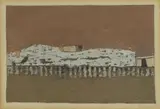 Prunella Clough, Untitled, gouache over etching plate 8.5 x 12.5cm Provenance: The Estate of Christopher Bangs.