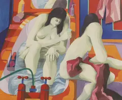 Untitled by George Large, watercolour over pencil 44.5 x 51.5cm Exhibited: The Mall Galleries, sold Apr 2024