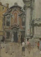 Untitled by Bernard Dunstan, oil on board 28.5 x 21cm Provenance: With Thomas Agnew & Sons, sold Apr 2024