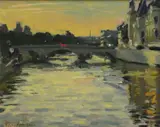 Ken Howard, Untitled, oil on canvas board 25.5 x 30.5cm