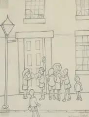 L. S. Lowry, Untitled, pencil 17 x 13cm Provenance: With the Piccadilly Gallery