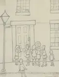 L. S. Lowry, Untitled, pencil 17 x 13cm Provenance: With the Piccadilly Gallery