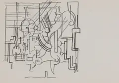 Untitled by Eduardo Paolozzi, Abstract machine pencil 14 x 20cm Provenance : The artist's estate; thence by descent., sold Apr 2024