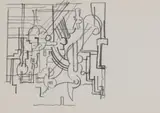Eduardo Paolozzi, Untitled, Abstract machine pencil 14 x 20cm Provenance : The artist's estate; thence by descent.
