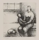 Henry Moore, Untitled, 'Mother and Child IX' etching