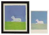 Craigie Aitchison, Untitled, 2007 screenprint in colours