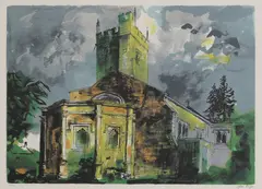 Untitled by John Piper, Oxfordshire' (Levinson 377) lithograph in colours, sold Apr 2024