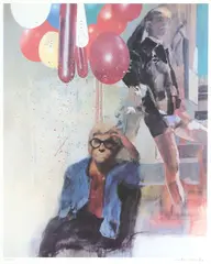 Untitled by Peter Blake, 1965 offset lithograph in colours, sold Apr 2024
