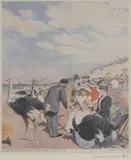 Sir Peter Blake, Untitled, Ostrich Beach' offset lithograph in colours