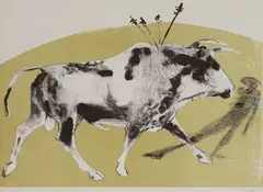 Untitled by Elisabeth Frink, 1973 lithograph printed in colours, sold Apr 2024