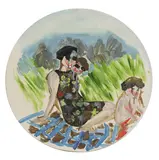 Stella Vine, Untitled, gouache on board 48.5cm diameter