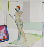 John Kiki, Untitled, oil on canvas 190 x 177cm