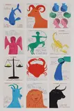 David Shrigley, Untitled, 'Signs of the Zodiac' offset lithograph in colours
