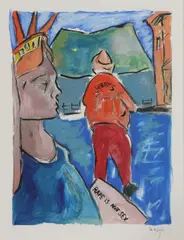 Untitled by Bob Dylan, New York' on Hahnemühle 350gsm Museum Etching, sold Apr 2024