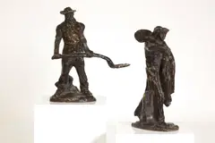 Untitled by Jules Dalou, bronze with dark brown patination, sold Jan 2024