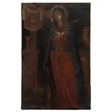 MÉXICO, SIGLO XVIII by Virgen Dolorosa Con las Arma Christi, Óleo sobre tela, sold Dec 2023