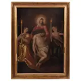 la Lamentación, SIGLO XIX, Óleo sobre tabla