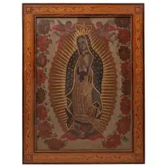 Virgen de Guadalupe, MÉXICO, CA., 1800, Óleo sobre tela