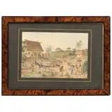 Johann-Salomon Hegi, PAISAJE RURAL DE VERACRUZ, Acuarela sobre papel