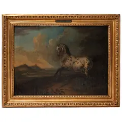 Caballo Pinto, SIGLO XIX, Óleo sobre tela
