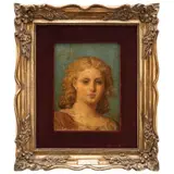 ROSTRO DE JOVEN by A la Manera de Jean-baptiste Greuze, Óleo sobre tela adherida a tabla, offered Dec 2023