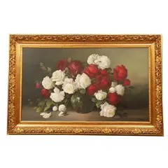 Francisco Urbina, Bouquet de rosas, Óleo sobre tela