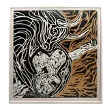 Minotauro by Emiliano Gironella Parra, Xilografía y hoja de oro 3 / 3, offered Dec 2023