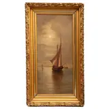 Anónimo, Velero, Óleo sobre tela