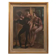 J. L. Arrequin, Bailarinas, Pastel sobre papel