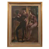 J. L. Arrequin, Bailarinas, Pastel sobre papel