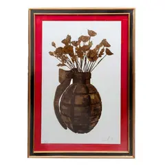 Emiliano Gironella Parra, Granada con amapolas, Serigrafía con hoja de oro 2 / 20
