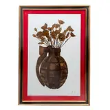 Emiliano Gironella Parra, Granada con amapolas, Serigrafía con hoja de oro 2 / 20