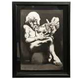 Carlos Pérez Bucio, El artista carívoro, Acuarela sobre papel