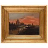 Paisaje, MÉXICO, SIGLO XIX, Óleo sobre tela