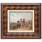 Manuel Serrano, CHINACOS A CABALLO, Óleo sobre tela
