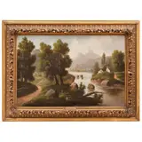 P. Mellini, PAISAJE, Óleo sobre tela